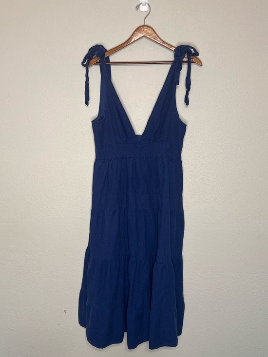 House of Harlow 1960 Dresses & Skirts - House of Harlow 1960 Deep Navy Tie-Shoulder Deep V Beck Maxi Dress Size L